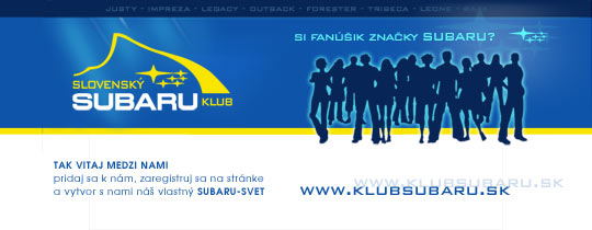 Slovenský Subaru Klub - webová stránka