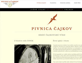 Fotenie vín, webová stránka